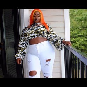 White Ripped Denim Jeans